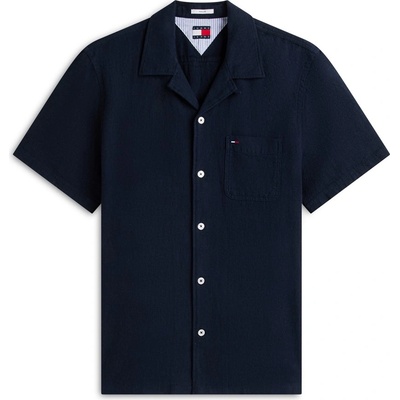 Tommy Hilfiger Риза Tommy Jeans Men's Short Sleeve Plain Shirt - Dark Night Navy