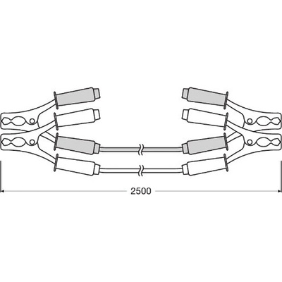 Osram kabely startovací 150A