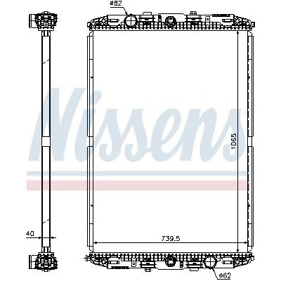 NISSENS 67186 Chladič, chlazení motoru (67186)