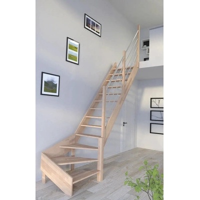 Pertura Notos Lepené dřevo buk bez podstupnic buk 1/4-stočené dole vpravo 83 cm 13/14