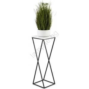 HowHomely Стойка за цветя LOFT 70x24 см черен/бял (DD0419)