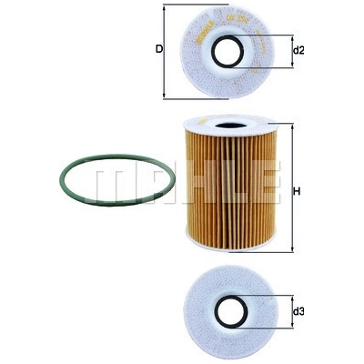 Olejový filter MAHLE ORIGINAL OX 254D5 (OX254D5)