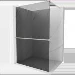 Mexen Kioto+ душ параван с рафт Walk-in 70 x 200 см, графит, четкан никел - 800-070-121-97-40 (800-070-121-97-40)