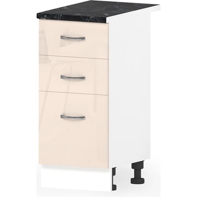 Голд - Аполо Долен кухненски шкаф с 2 чекмеджета и 1 врата Алис b25 40 см крем гланц