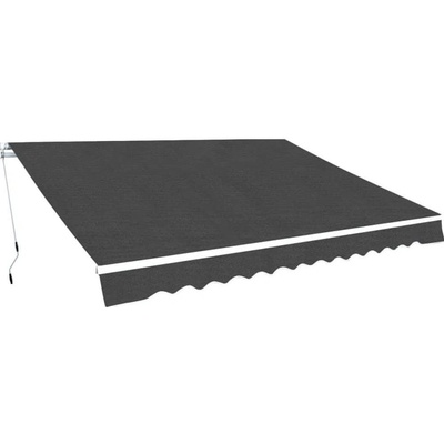 Greatstore Skládací markýza na ruční ovládání 350 cm antracitová