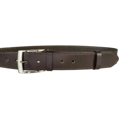 Penny Belts Kožený opasek I2-1-40 tmavě hnědý