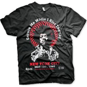 Jimi Hendrix Live In New York Black 2XL Риза (RD-1-JH004-H16-11-BK-XXL)