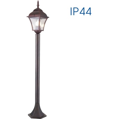 VIVALUX Фенер SOFIA ∙ PS005 ∙ червена патина ∙ IP44 - Градински фенер на стълб | Vivalux (VIV004218)