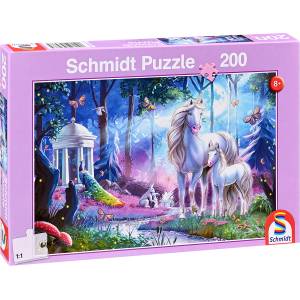 Schmidt Spiele Детски пъзел Schmidt от 200 части - Еднорог със своето малко жребче (56486) - ozone
