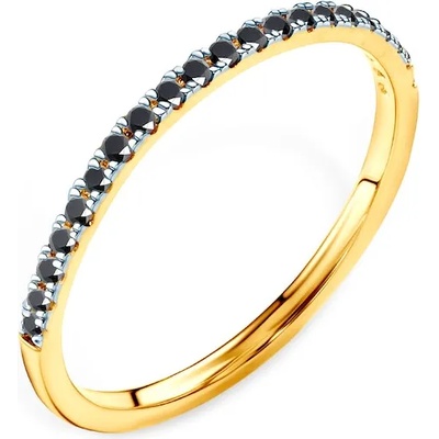 SAVICKI Годежен пръстен Savicki: двуцветно злато, черни диаманти