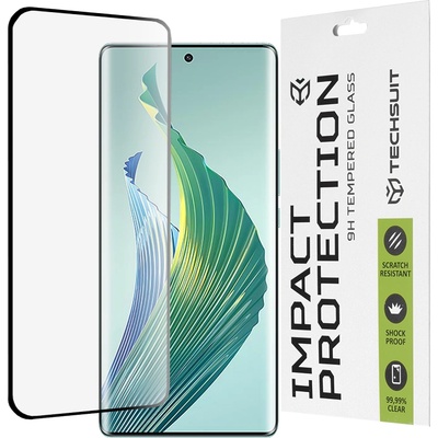 Techsuit Протектор за Honor Magic5 Lite - 111D Full Cover / Full Glue Glass / 3D Curved Screen - Черен