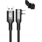 Vortex Virtual Reality VortexVR 3m USB-A кабел за Meta Link | с държач за Meta Quest 3 / 3S / 2 (VVR.K3M2.CO.OQ2.USB.A.2022)