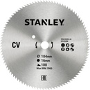 Stanley 10205 Pilový kotouč pro příčné řezy 184 x 16 mm, 100 zubů