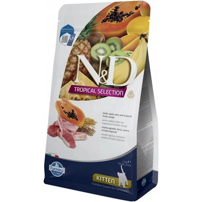 N&D Tropical Suché Krmivo s jehněčím masem pro kočky po kastraci 1,5 kg