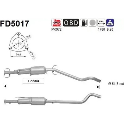 AS Filtr pevných částic ASA FD5017