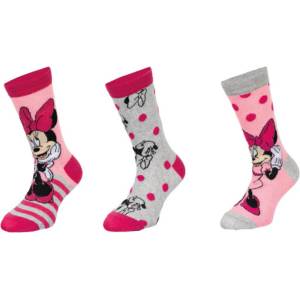 Trenýrkárna Комплект от три - детски чорапи Minnie многоцветни (39717/pink) Trenýrkárna | Rozov Siv Mnogotsveten | Момчешки | 31-34