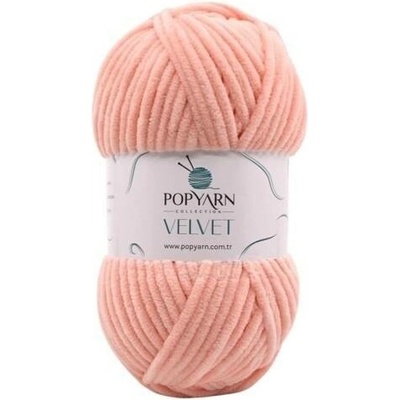 POPYARN Pletací příze Velvet B021 - oranžová