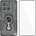 Motorola Edge 60 5G / 60 Fusion 5G Удароустойчив WANLONFENG PC TPU Back Cover/ Ring Holder with Tempered Glass Калъф и Протектор