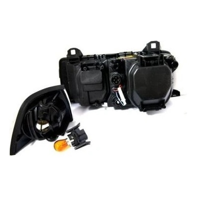 Depo Кристални фарове за BMW E36 Angel Eyes (1991-2000) 4d sedan - черни