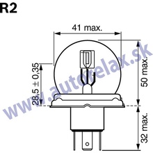 Autolamp R2 P45t 12V 45/40W