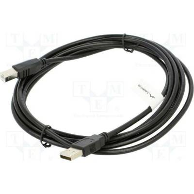 Lanberg CA-USBA-10CC-0030-BK USB 2.0, USB A vidlice,USB B vidlice, zlacený, 3m, černý
