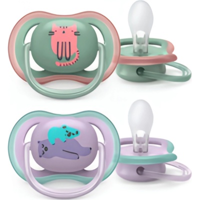 Avent Philips šidítko ultra air 376/12 Nighttime girl BPA free 2Pack – Zboží Dáma