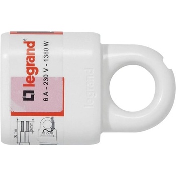 Legrand Куплунг плосък legrand, с ринг, 2p/6a, бял (m011105)
