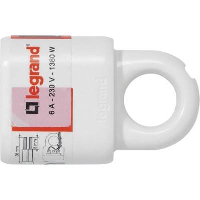 Legrand Куплунг плосък legrand, с ринг, 2p/6a, бял (m011105)
