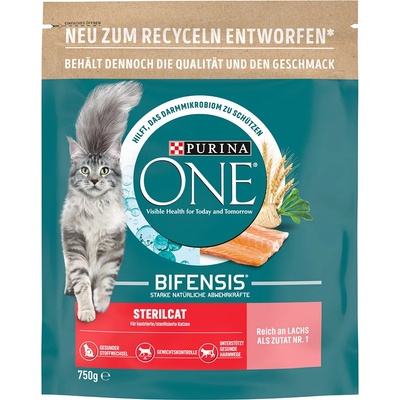 PURINA ONE Sterilcat losos - 3 x 750 g