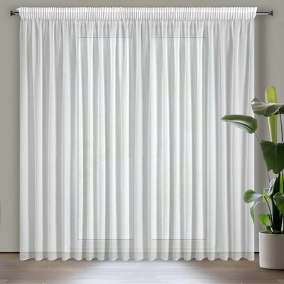 EUROFIRANY ZÁCLONA NA PÁSKE MARGO 300X270 CM BIELA