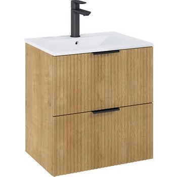 Roca Шкаф Unik Reef с 2 чекмеджета и умивалник, 615 x 465 mm, Light Oak (A852477464)