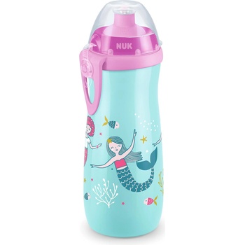 Nuk Чаша NUK - Sports cup, 450 ml, 24+ месеца, Синьо с розово (10255412-Русалка)