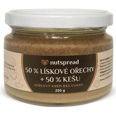 Nutspread Dvojfarebné maslo lieskové a kešu orechy 250 g