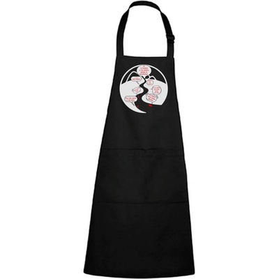 Dobrý triko Zástěra s potiskem Na řece Černá