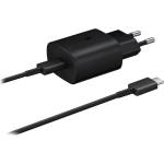 Samsung Зарядно 220V Samsung Quickcharge 25W USB -C с кабел Type C Travel Charger - Черно, EP-TA800XBE (8801643979393)