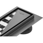 Mexen Flat 360° M13 ротационен линеен сифон 2в1 60 см, четкан в цвят gun gray - 1E10060-40 (1E10060-40)