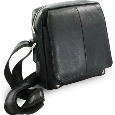 Čierne malé kožené pánske crossbody Brady
