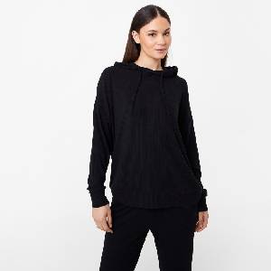 USA Pro Суичър USA Pro Ribbed Slouchy Hoodie - Jet Black