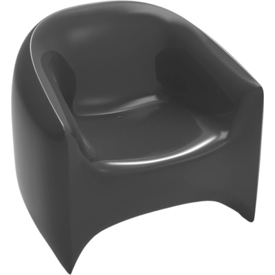 VONDOM Antracitově šedé plastové zahradní lounge křeslo BLOW