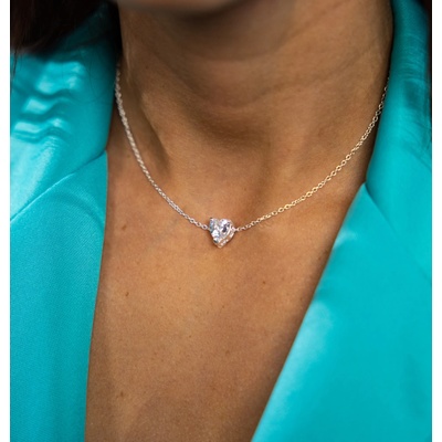 Girly Strieborný náhrdelník NL06/SILVERCRYSTAL