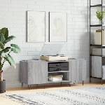 vidaXL Шкаф за винилови плочи сив сонома 121x38x48 см инженерно дърво (831682)