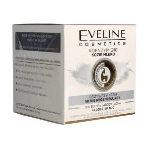 Eveline Cosmetics Cosmetics Coenzyme Q10 Face Cream Nourishing Strongly Regenerating Face Cream for Day and Night Goats Milk 50ml