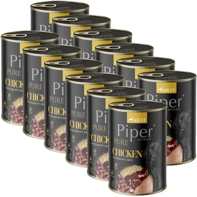 Dolina Noteci Piper Pure Adult kuře s hnědou rýží 12 x 400 g