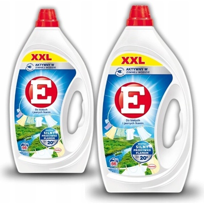 E Gel na praní bílých a světlých tkanin 2 x 2,97 l 66 PD