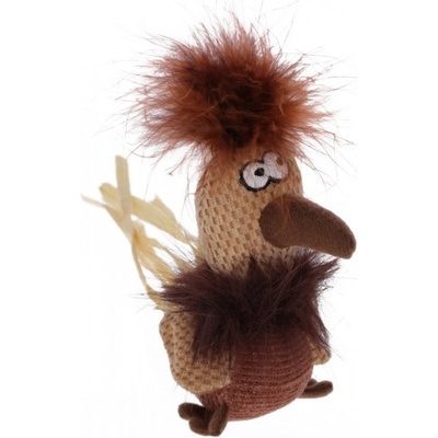 Kerbl Cat toy Safari Cockatoo - Играчка за котки Рошаво пиле пера, опашка от хартиени ленти и котешка трева 16х10 см, Германия - 80907