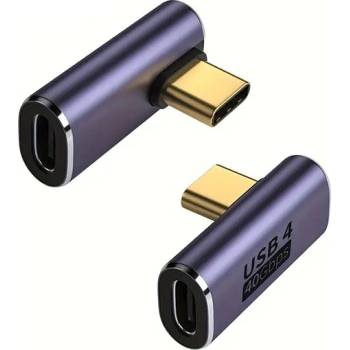 Reset Computers Adapter USB C-C, M/F, Angled, 40Gbps QC100W 962218 (C4072/ZW)