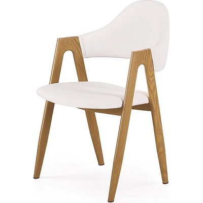 Halmar Трапезен стол k247 бяло/ меден дъб