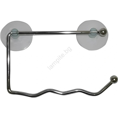 UTC Държач за тоалетна хартия с вендузи, 10x17 cm, бляскав хром (UT0026)