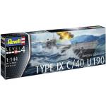 Revell Пластмасов модел комплект подводница 05167 - Немска подводница Тип ix c/40 (u190) (1: 144)