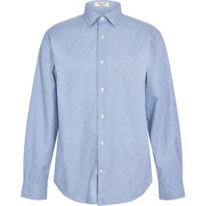 Gant Риза с дълъг ръкав Gant Men's Poplin All Over Print Long Sleeve Shirt - Faded Blue 430